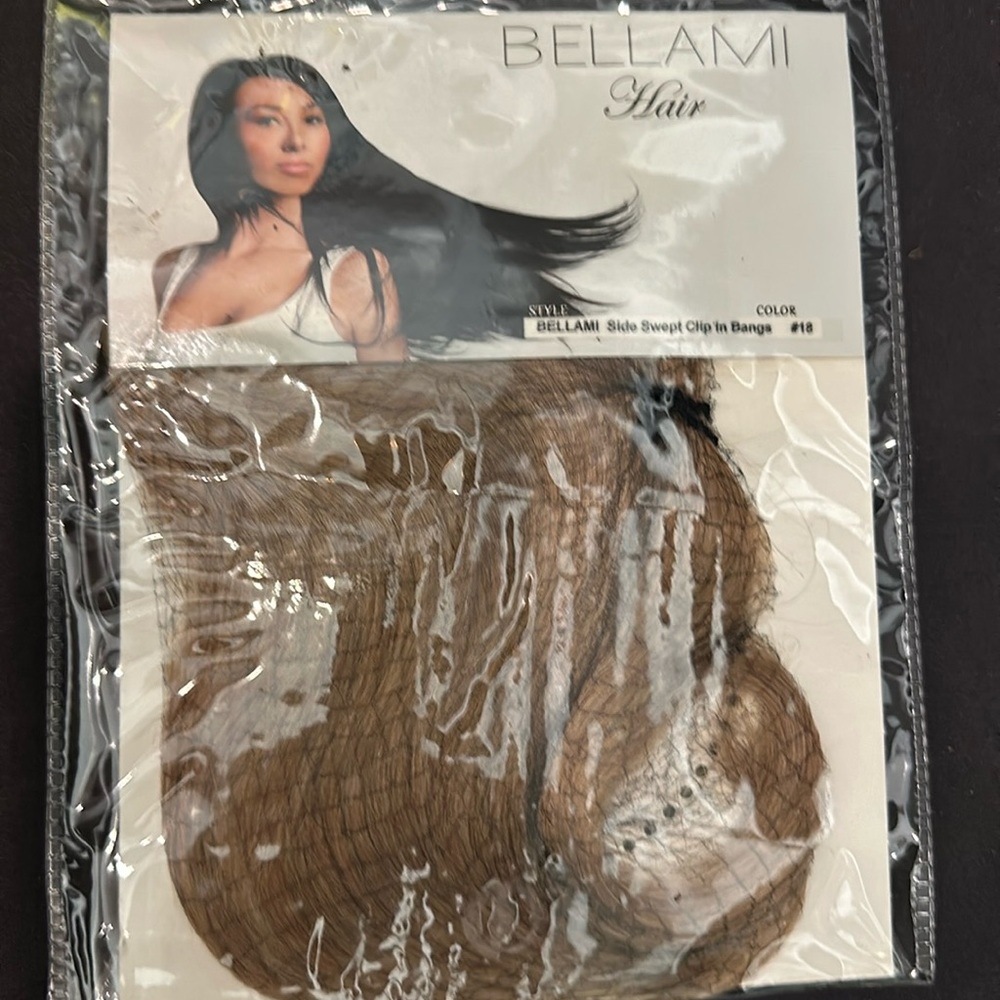 Bellami Hair- Side Swept Clip in Bangs Color #18